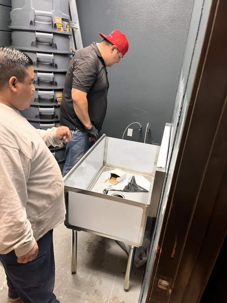 Commercial plumbing and sink installation in Acushnet