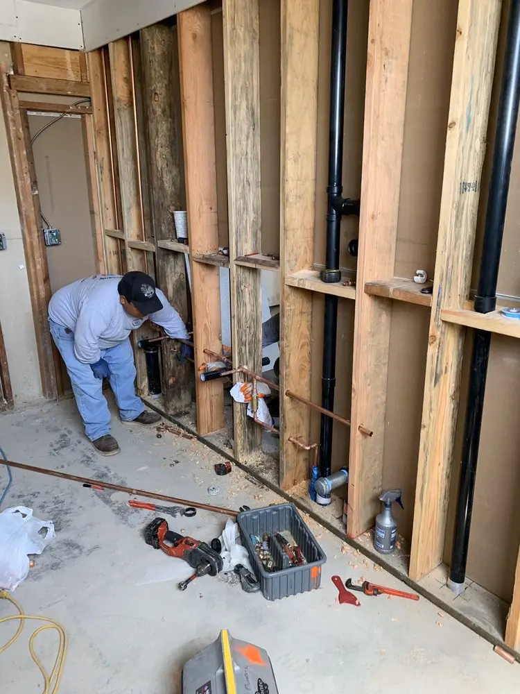 Commercial rough-in plumbing for Water Heater Replacement in Acushnet